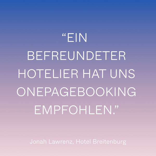 Optimised booking experience at Hotel Breitenburg